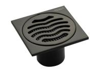 Трап графит 100х100 выход 50мм верт., решетка, сухой затвор (нерж,/сталь) MAGNUS